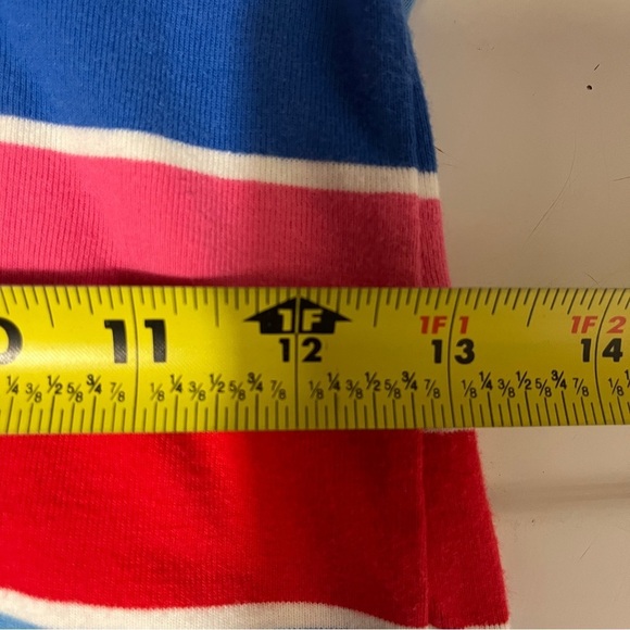 Tommy Hilfiger Red Blue Short Sleeve Fitted Tee Classic Nautical - Picture 7 of 7